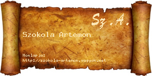 Szokola Artemon névjegykártya